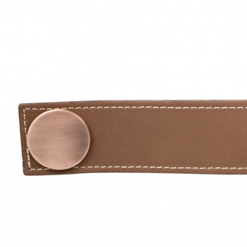 GARAGE PULL Centers 8 7-8" Brown Leather