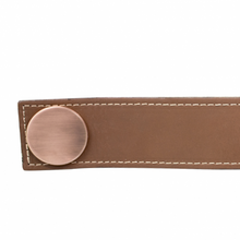  GARAGE PULL Centers 21 7-16" Brown Leather